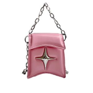 Fashion Star Clutch Chain Crossbody Bags Shoulder Bag Handbags PINK